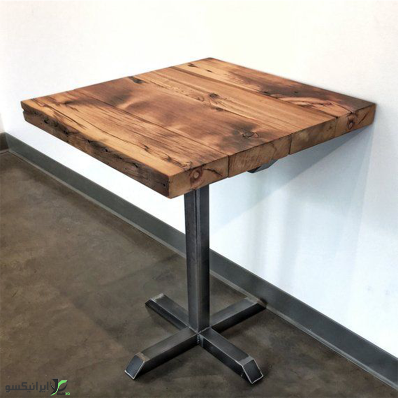 میز ناهار خوری چوب و فلز مدل اسکولاس