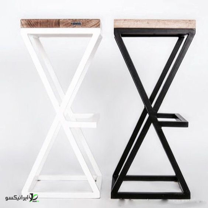 صندلی چوب و فلز مدل x