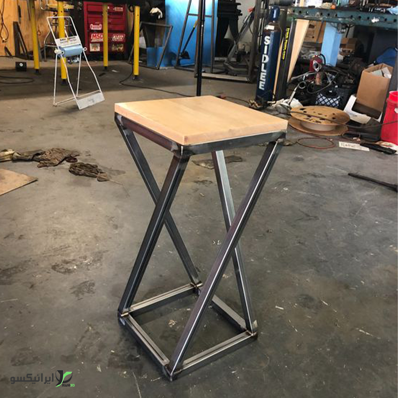 صندلی چوب و فلز مدل arco